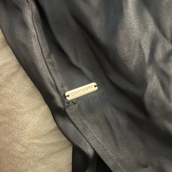 Cozy Earth Black Silk Pajama Pants - Picture 3 of 5